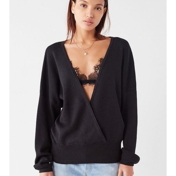 Urban Outfitters Erin Surplice Black 